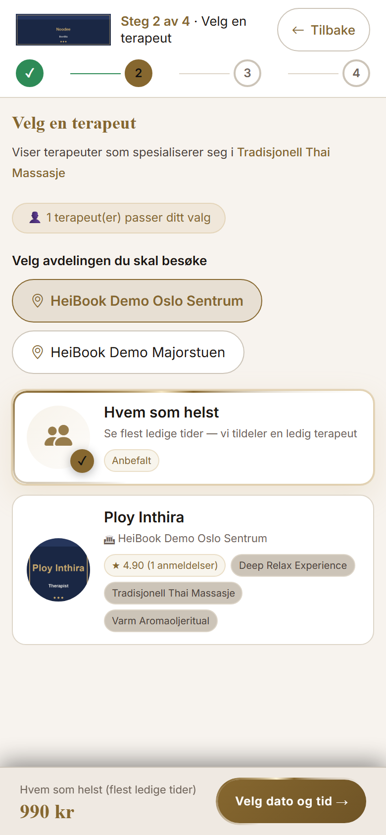 Kunden velger behandler eller hvem som helst